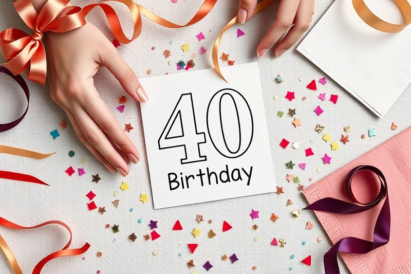 small 40th birthday party invitations — Small 40th Birthday Party Invitations (the finished result)