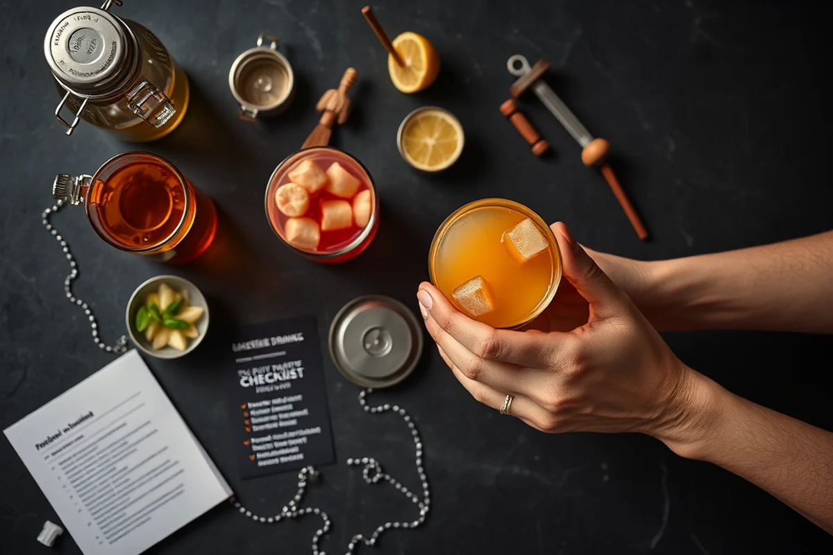 budget party planning drinks checklist — Budget Party Planning Drinks Checklist (the finished result)